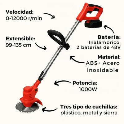 Guadaña TurboBlade™ – con Batería Extra + Accesorios Regalo