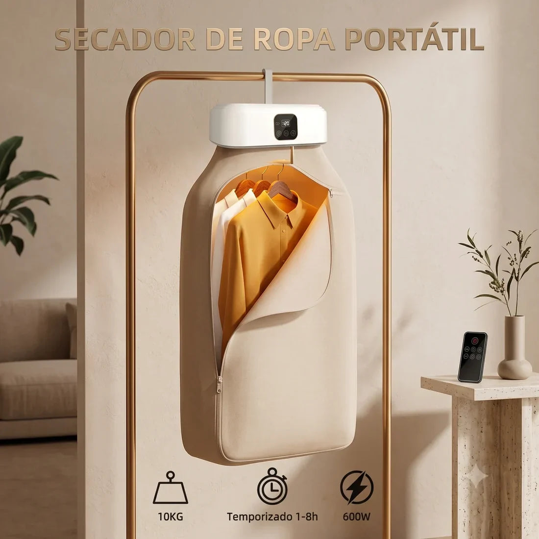 Secador de Ropa Portátil con Luz Uv Elimina Olores🔥🔥